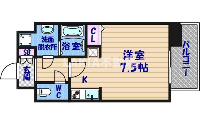 クレアートクラウン天王寺の間取り写真