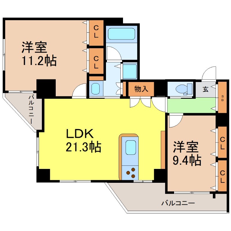 地下鉄桜通線 国際センター駅 徒歩5分 12階建 築19年の間取り写真