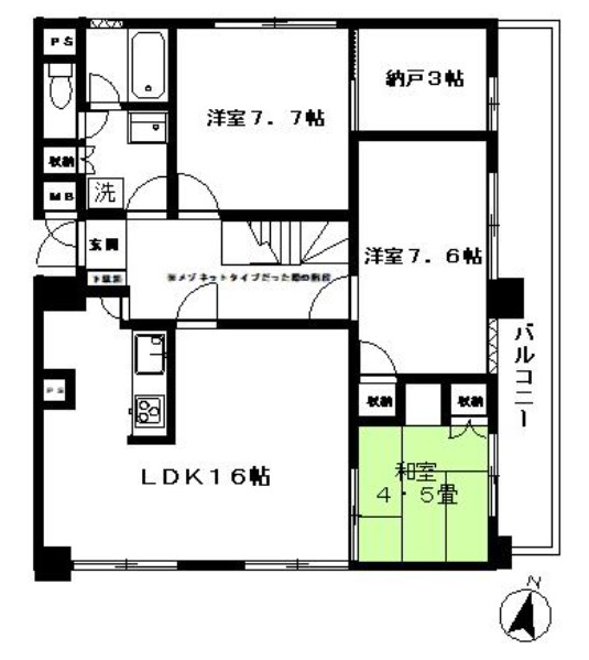 東京メトロ東西線 南砂町駅 徒歩12分 4階建 築35年の間取り写真