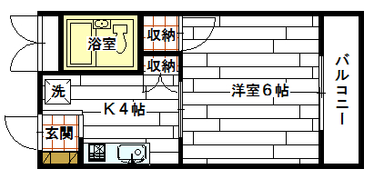 広島電鉄宇品線 鷹野橋駅 徒歩8分 10階建 築41年の間取り写真
