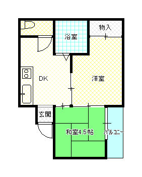 大阪市港区夕凪のマンションの間取り