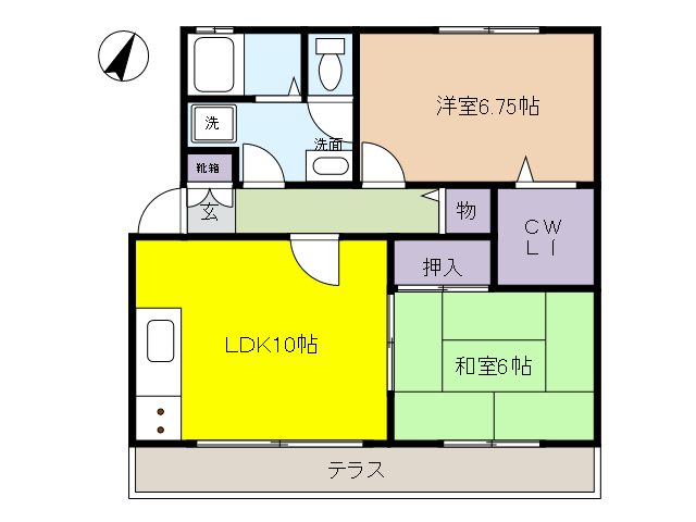 サンコート芦屋の間取り