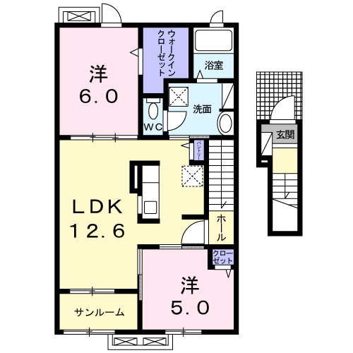 ストークス　前島田　IIの間取り