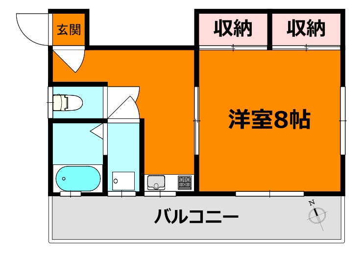 泉沢町アパート2Ｆの間取り