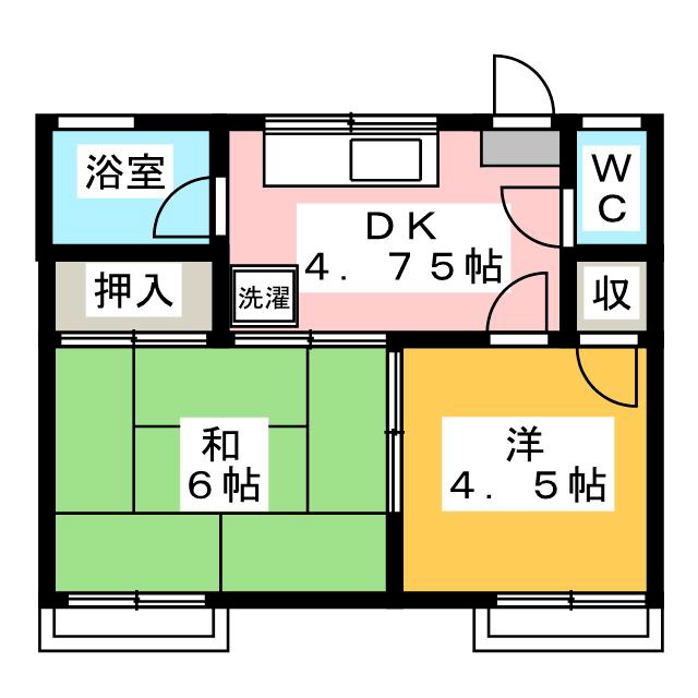 白樺コーポの間取り