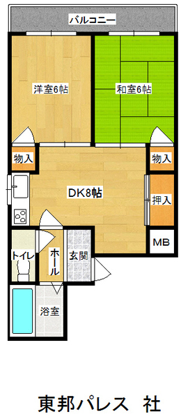 東邦パレス　社の間取り