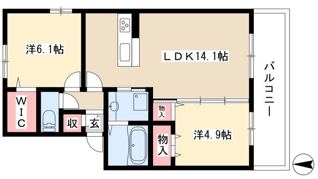 トリエタージュの間取り