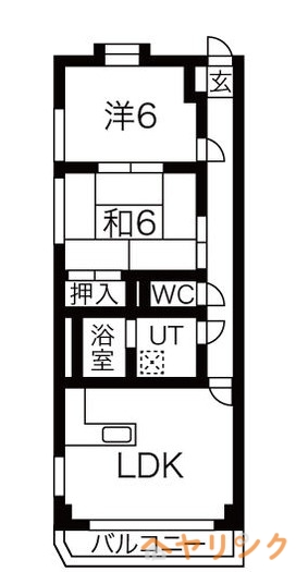 名古屋市守山区藪田町のマンションの間取り