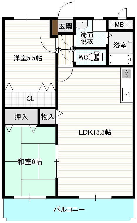 アーバン中之庄の間取り