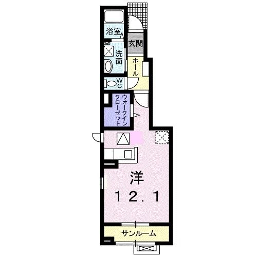 上越市春日新田のアパートの間取り