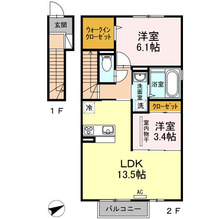 D-room保津の間取り