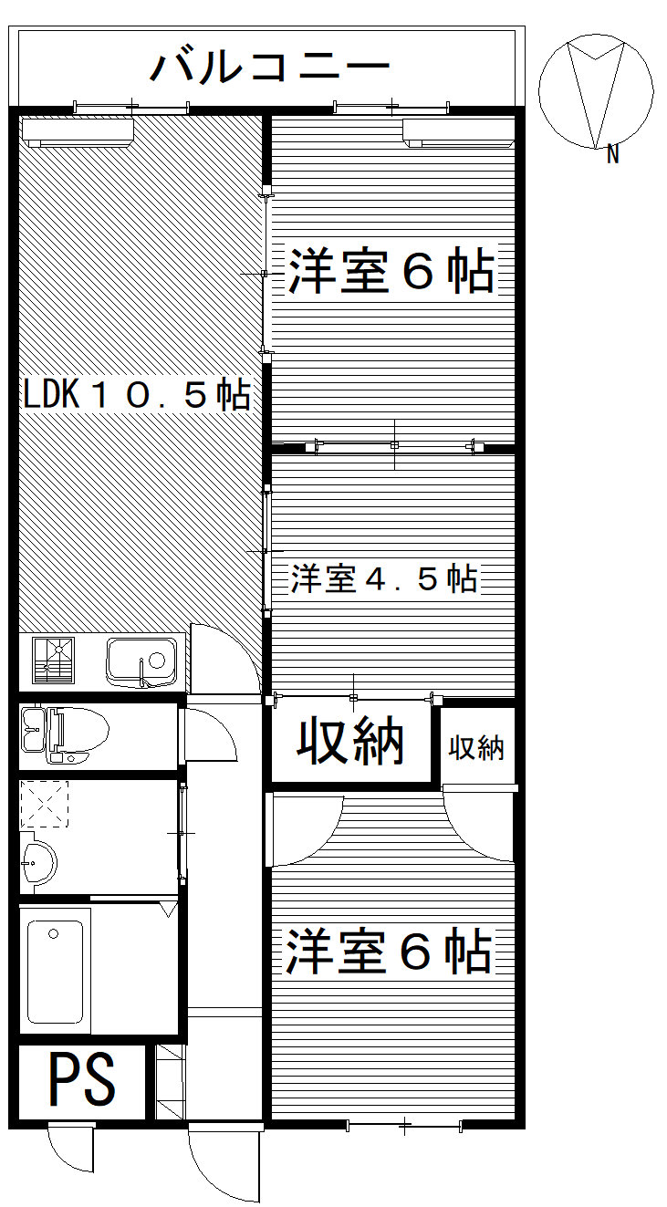 セラヴィ伊勢崎ABの間取り