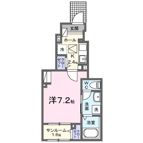 筑紫野市美しが丘南のアパートの間取り