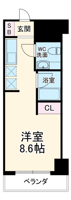 岐阜市折立のマンションの間取り