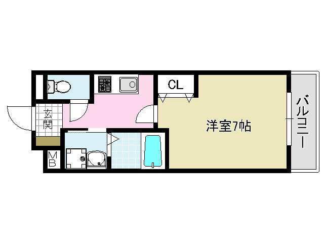 茨木市双葉町のマンションの間取り