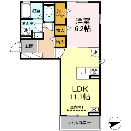 Ｄ－ａｖａｎｃｅ六名の間取り