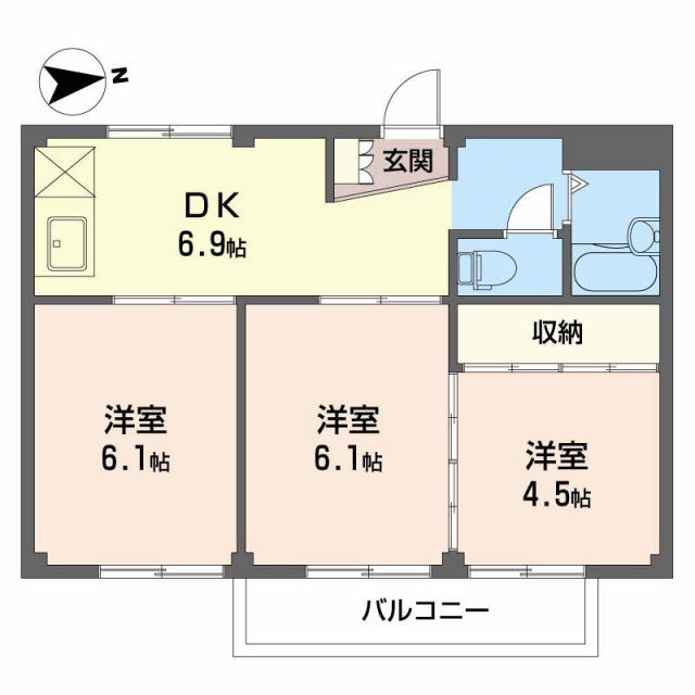 駿東郡清水町玉川のアパートの間取り