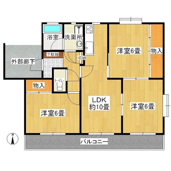 春日井市如意申町のマンションの間取り