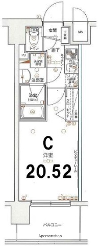 グリフォーネ横浜・平沼橋駅前の間取り