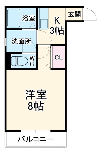 【浜松市中央区曳馬のアパートの間取り】
