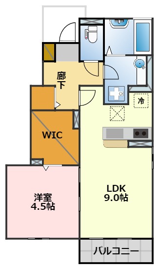 常総市水海道淵頭町のアパートの間取り