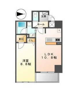 名古屋市中村区那古野のマンションの間取り