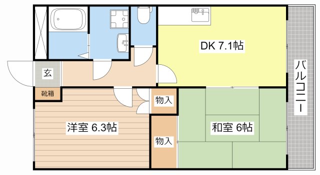 高島市勝野のアパートの間取り