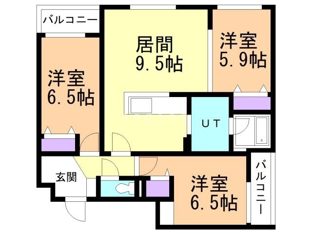 メニーズコート北園プレミアの間取り