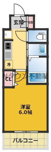 名古屋市中区金山のマンションの間取り