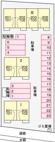 【クレシェンド ラブ IIIの駐車場】