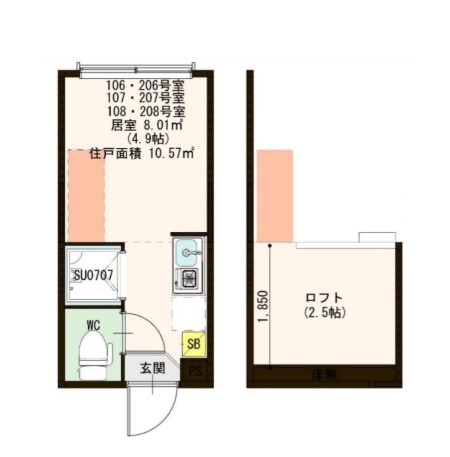 ハーモニーテラス仲宿IVの間取り