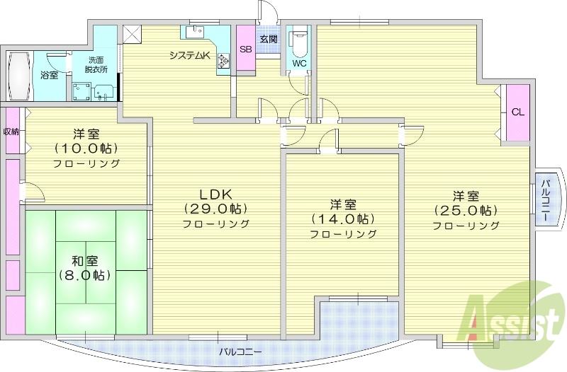 エスペランス北28条の間取り