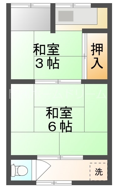 門真市大橋町のアパートの間取り