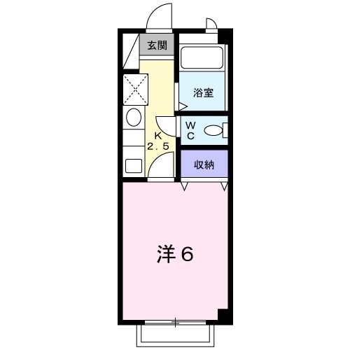 四日市市大治田のアパートの間取り