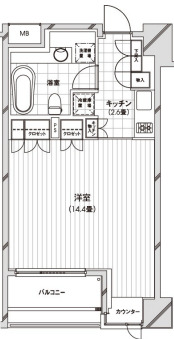 中央区銀座のマンションの間取り