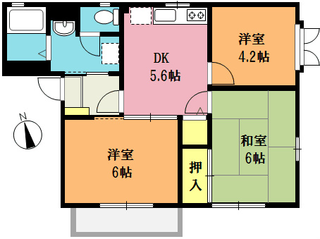 パミドールA棟の間取り