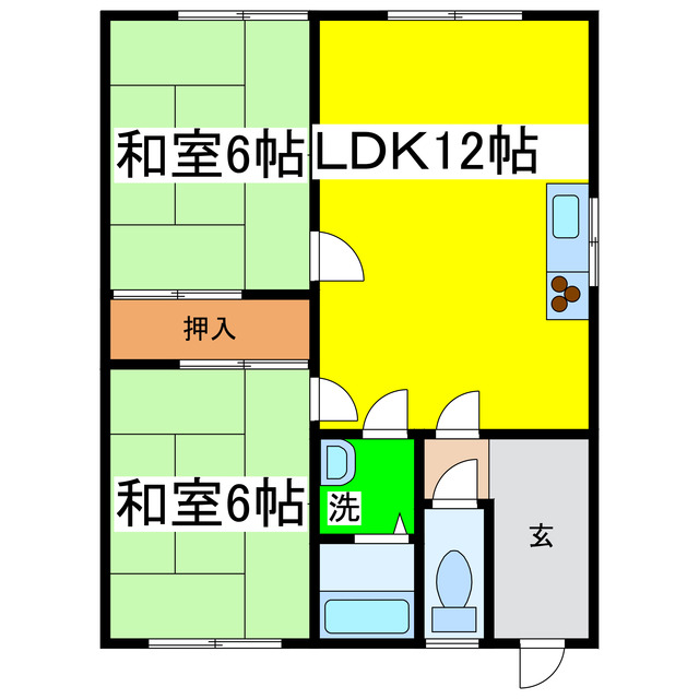 国誉ハイツの間取り