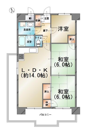 コスモピア舟入南の間取り