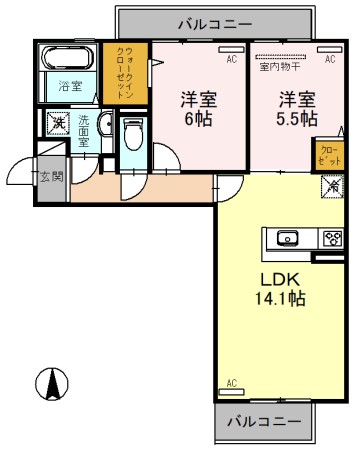 メルベイユさやかの間取り