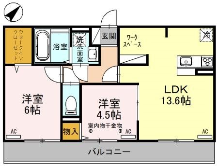 草加市青柳のアパートの間取り