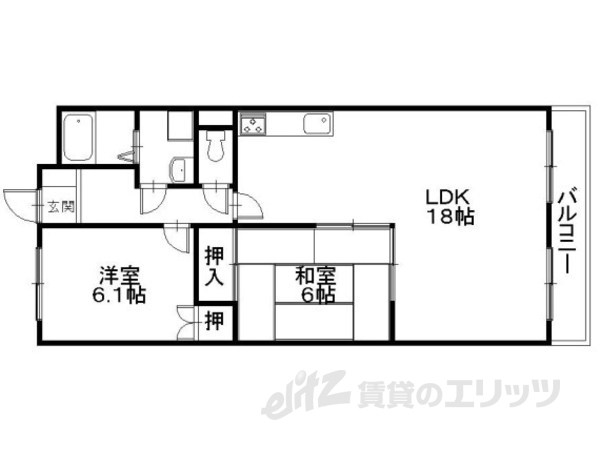 ラフェスタ彦根2の間取り