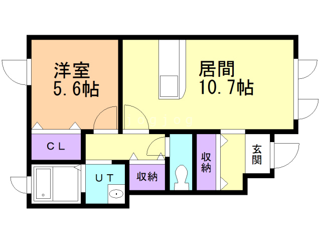 札幌市白石区中央一条のアパートの間取り