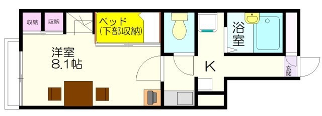 糟屋郡須惠町大字須惠のアパートの間取り