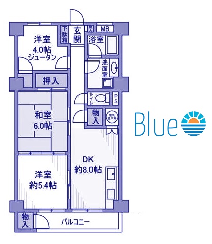 鎌倉市岡本のマンションの間取り