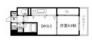 京都市下京区御影堂町のマンションの間取り