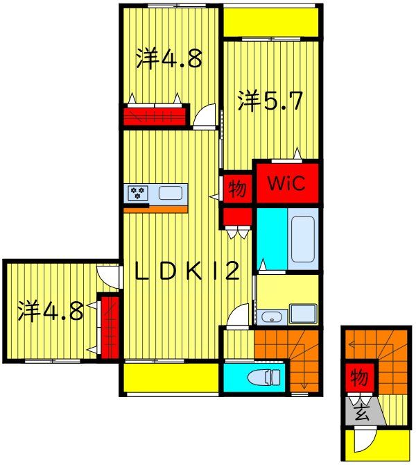 松戸市日暮のマンションの間取り