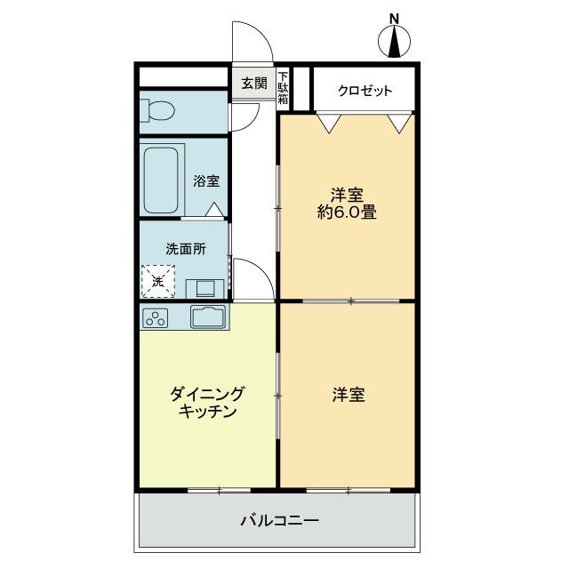 木田郡三木町大字池戸のマンションの間取り