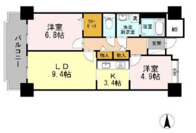 品川区東品川のマンションの間取り