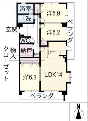 パークサイドIIの間取り