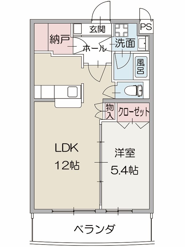 富士市元町のマンションの間取り